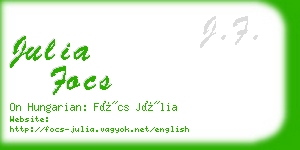 julia focs business card
